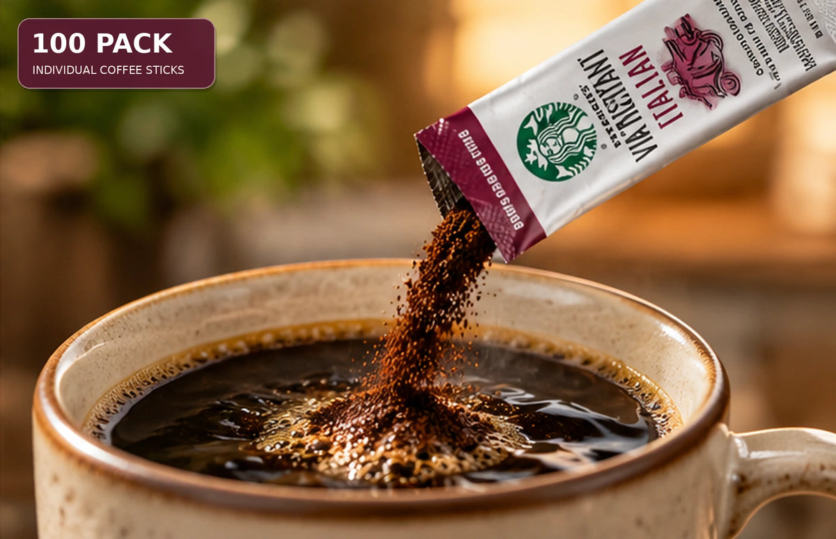 Starbucks VIA Instant Italian Roast Dark Roast Coffee — 100 Single-Serve Packets