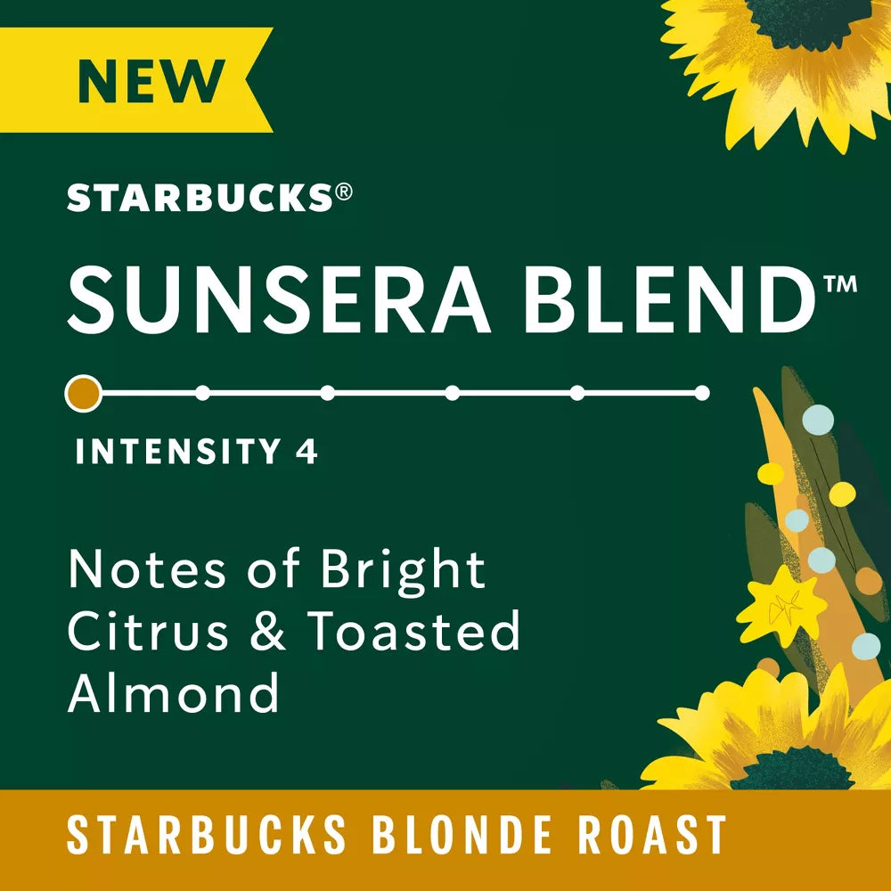 Starbucks Sunsera Blend Blonde Roast Nespresso Vertuo Coffee Capsules — 64 Count (8 Boxes)