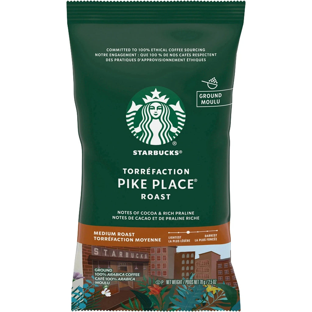 Starbucks Pike Place Ground Coffee — 36 Single-Pot Packets (2.5 oz Each)