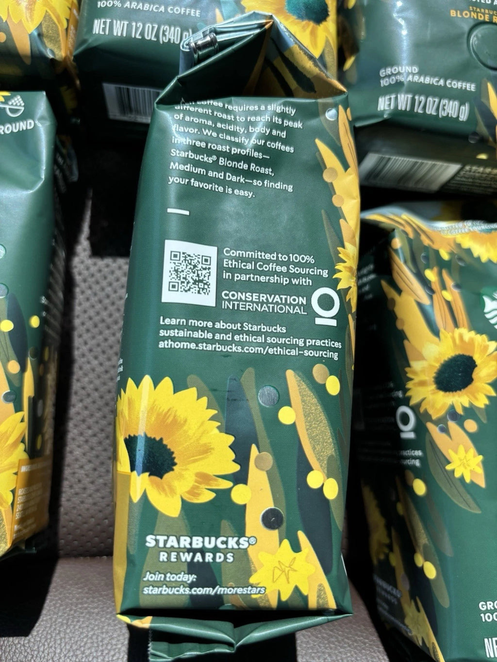 Starbucks Sunsera Blend Blonde Roast Ground Coffee — 72 oz (6 × 12 oz Bags)