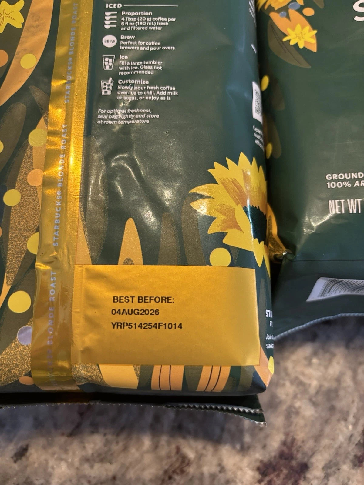 Starbucks Sunsera Blend Blonde Roast Ground Coffee — 7.5 lb (3 Bags)