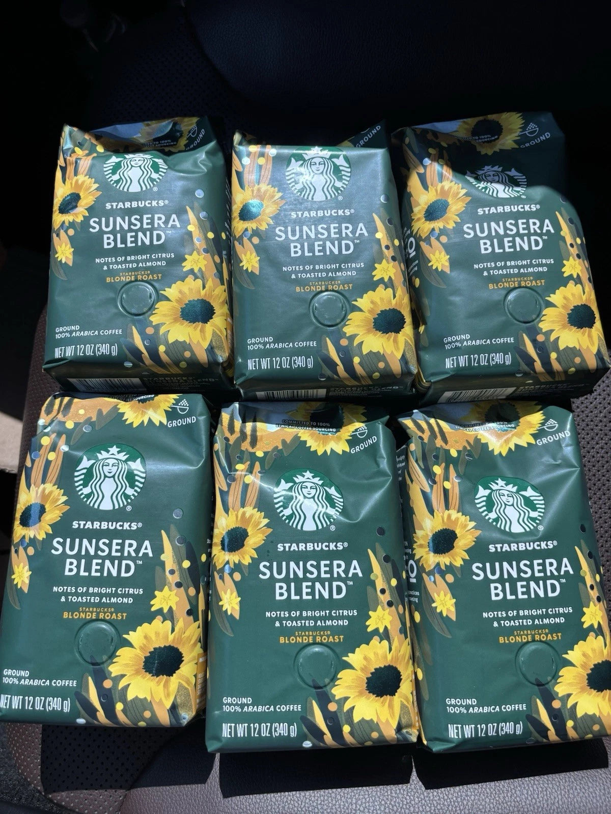 Starbucks Sunsera Blend Blonde Roast Ground Coffee — 72 oz (6 × 12 oz Bags)