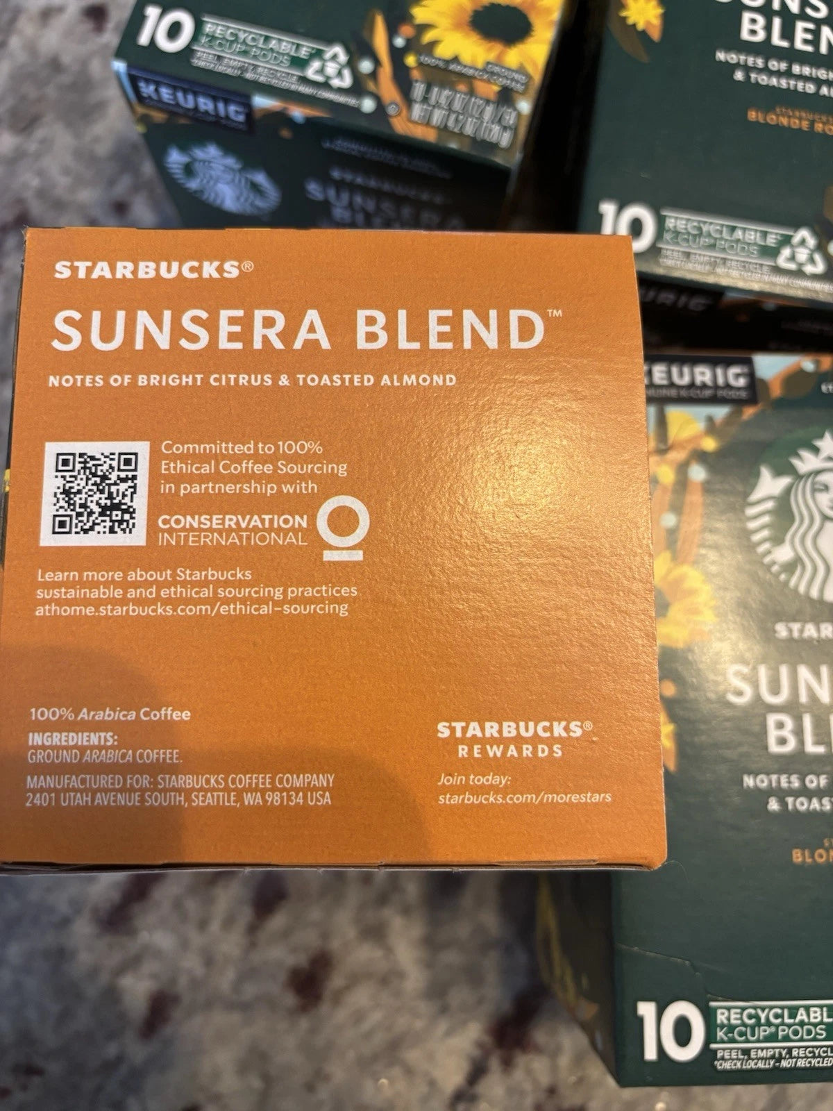 Starbucks Sunsera Blend Blonde Roast K-Cup Coffee Pods — 60 Count (6 Boxes)