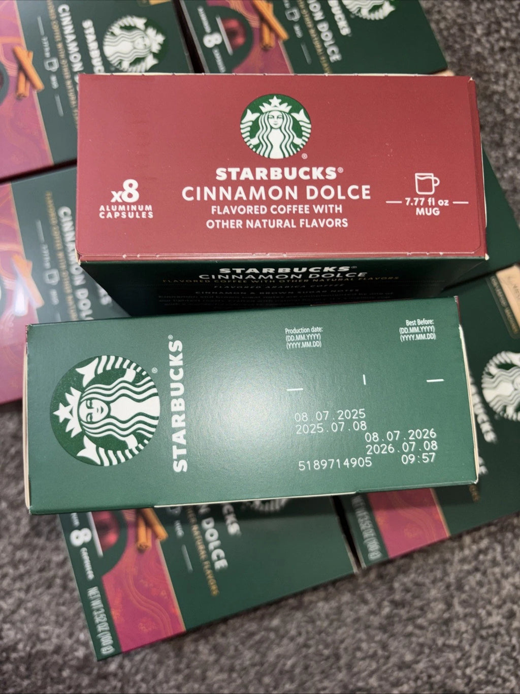 Starbucks Cinnamon Dolce Nespresso Vertuo Coffee Capsules — 64 Count (8 Boxes)