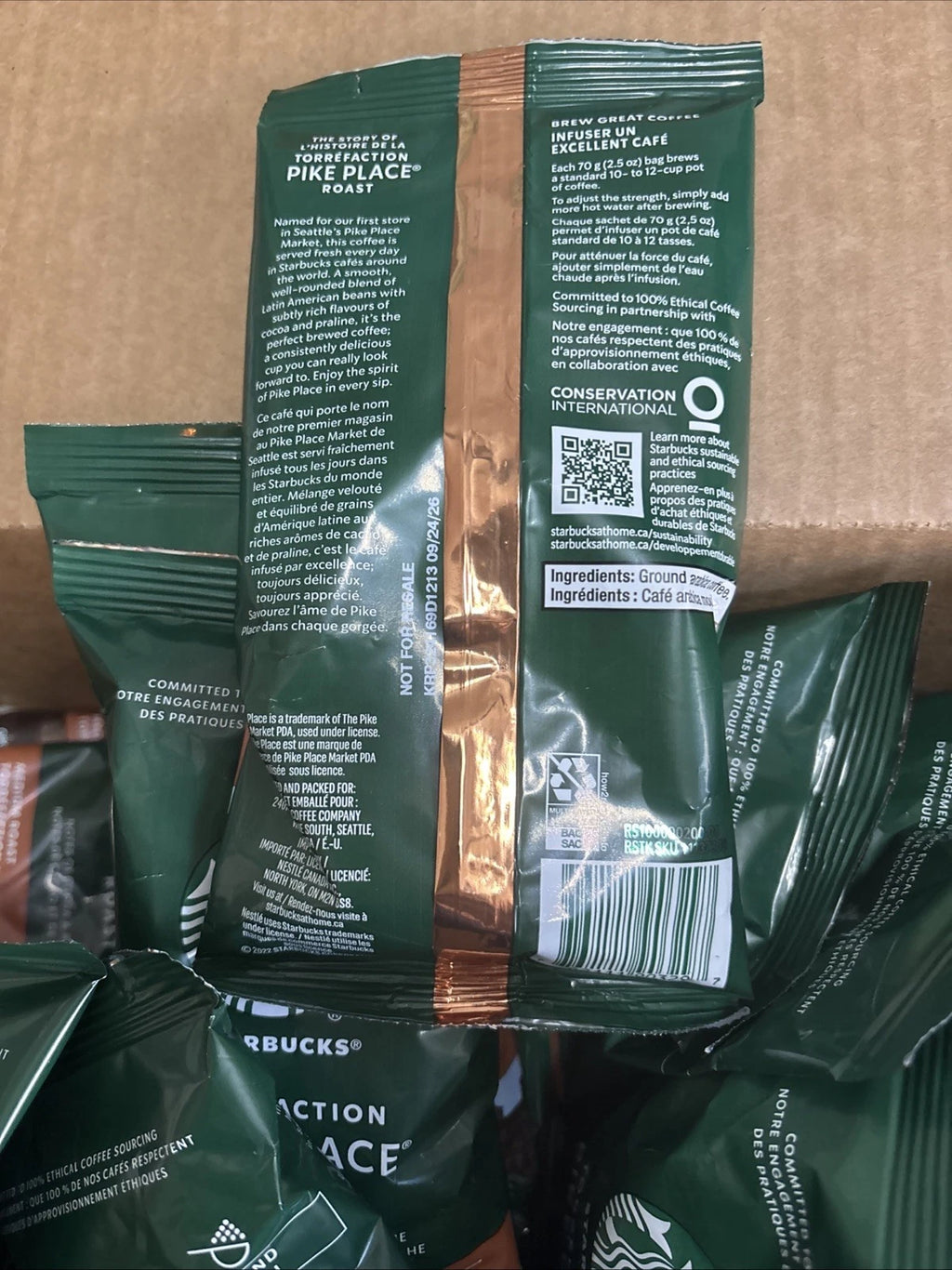 Starbucks Pike Place Ground Coffee — 36 Single-Pot Packets (2.5 oz Each)