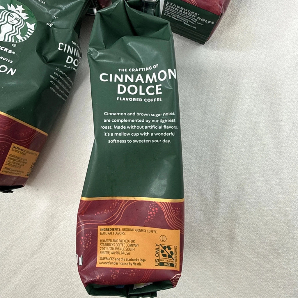 Starbucks Cinnamon Dolce Flavored Ground Coffee — 66 oz (6 × 11 oz Bags)