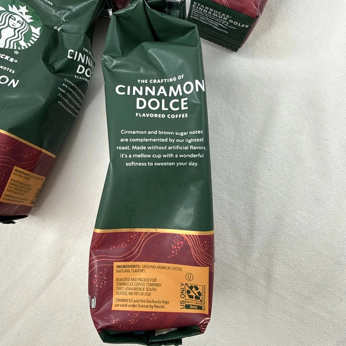 Starbucks Cinnamon Dolce Flavored Ground Coffee — 66 oz (6 × 11 oz Bags)