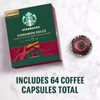 Starbucks Cinnamon Dolce Nespresso Vertuo Coffee Capsules — 64 Count (8 Boxes)