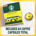 Starbucks Sunsera Blend Blonde Roast Nespresso Vertuo Coffee Capsules — 64 Count (8 Boxes)